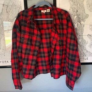 cropped flannel